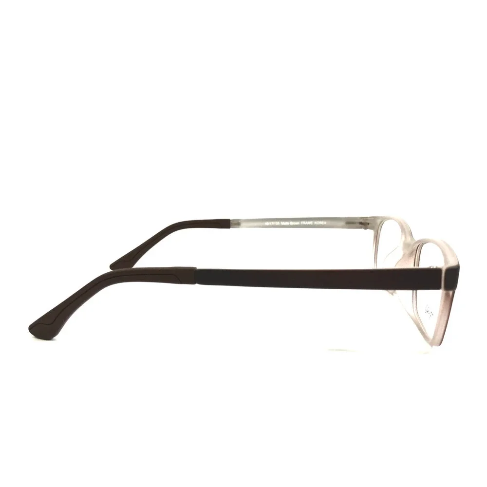 Dolabany Eyeglasses Frames CHEF Matte Brown White Rectangle Full Rim 45-17-135